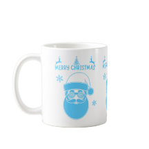 Blau und weiße Weihnachten frohe Weihnachten