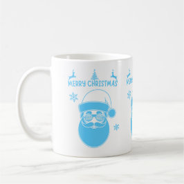 Blau und weiße Weihnachten frohe Weihnachten Kaffeetasse