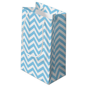 Blau- und Weißgrösse, horizontal Zickzack Kleine Geschenktüte