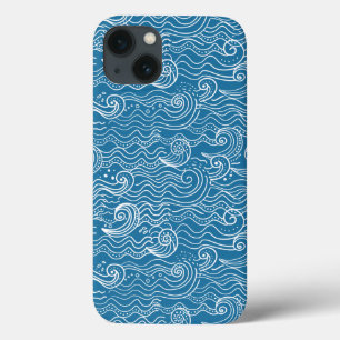 Blau- und Weißmeer-Wellen Case-Mate iPhone Hülle