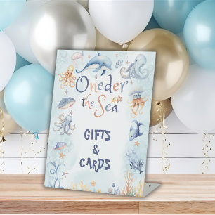 Blau Unter dem Meer 1. Geburtstagsgeschenke Sockelschild