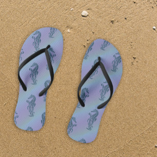 Blau unter dem Meer Seepferde Flip Flops