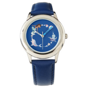 Blau unter den Kindern Armbanduhr