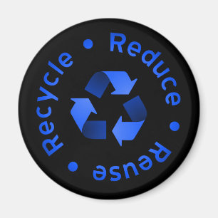 Blau verringert, verwendet wieder, recycelt magnet