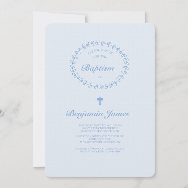 Blau verzweigt sich Einladung (Vorderseite)