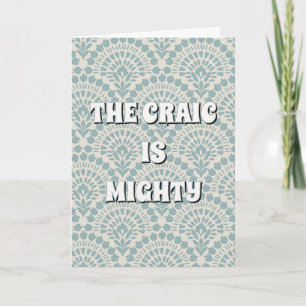 Blau vintage, irish The craic is mighty Karte