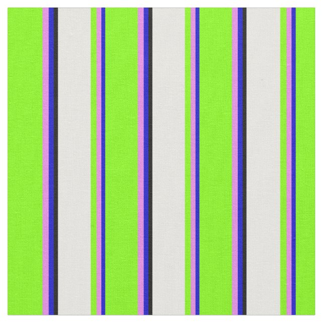 Blau, Violett, Chartreuse, weiß und schwarz Stoff (Nahaufnahme)