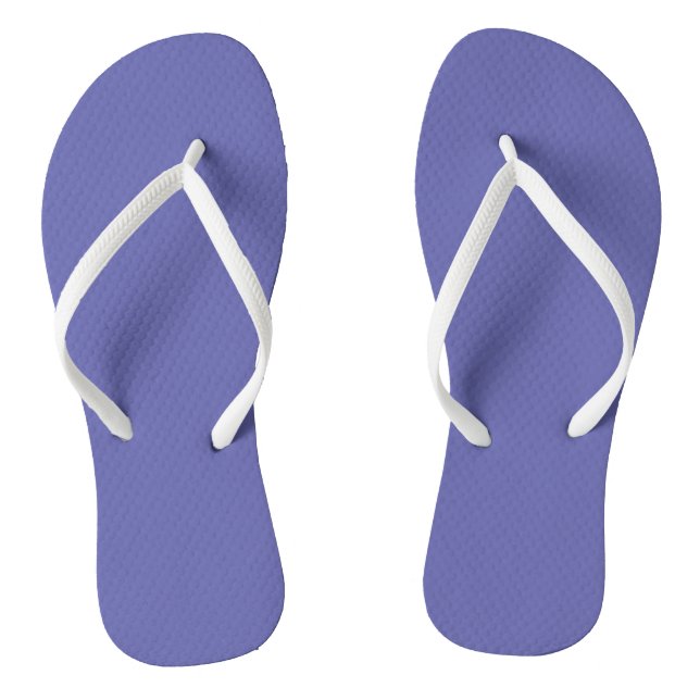 Blau Violett Solid Color Flip Flops (Fußbett)