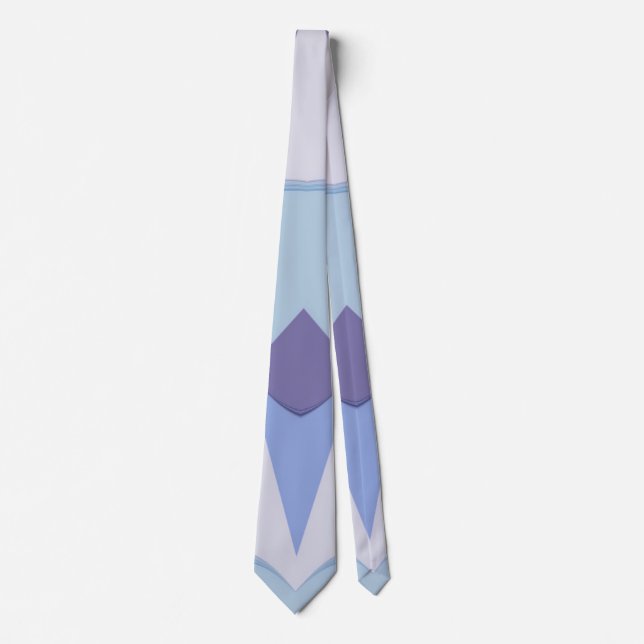blau violettes Design Krawatte (Vorderseite)