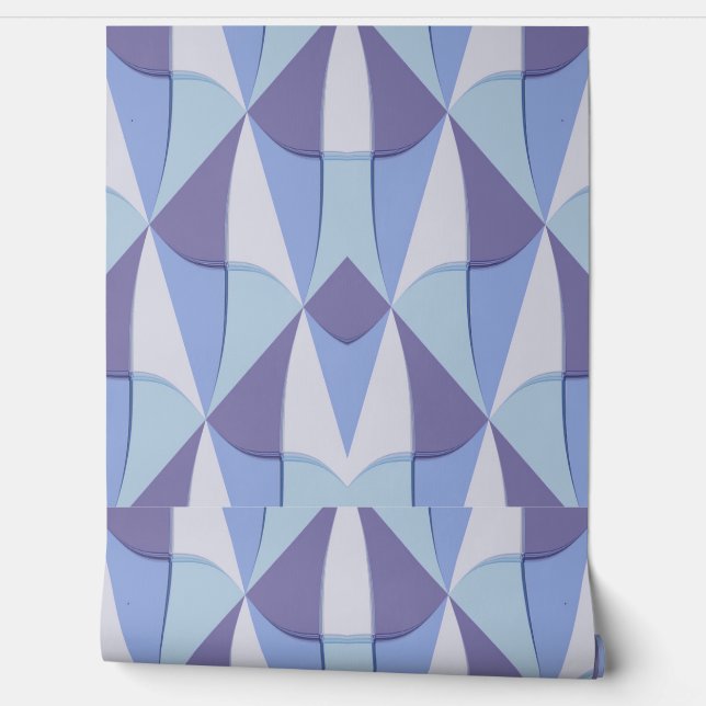 blau violettes Design Tapete (Abrollen)