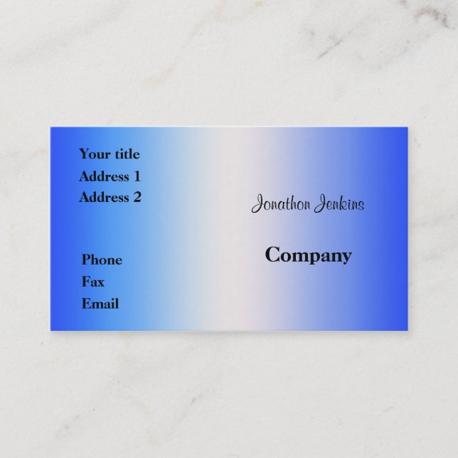 Blau Visitenkarte (Vorderseite)