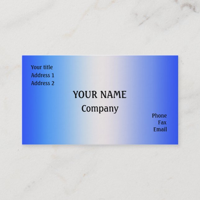 Blau Visitenkarte (Vorderseite)