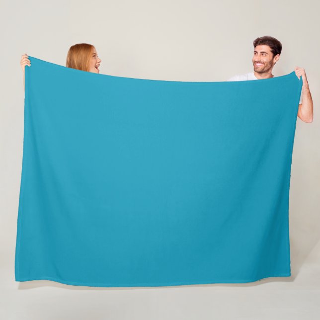 Blau (Vollfarbe) Fleecedecke (Beispiel)