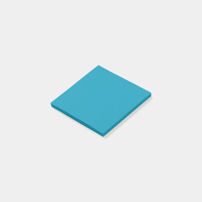 Blau (Vollfarbe) Post-it Klebezettel (angewinkelt)