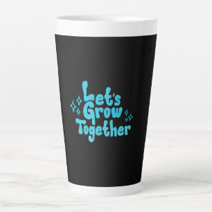 Blau Wachsen Zusammen Motivations-Retro-Reisemug Milchtasse