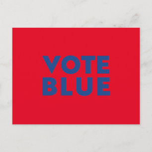 Blau wählen postkarte