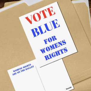 Blau wählen USA Demokratisch Politisch Rot Blau Postkarte