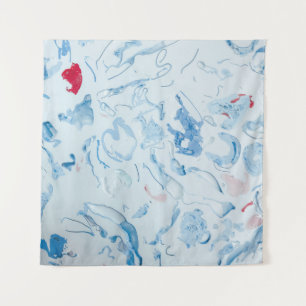 Blau Wandteppich