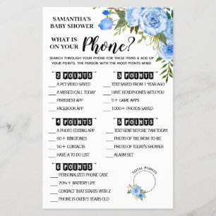 Blau Was auf dem Telefon Bilinguale Duschspielkart Flyer