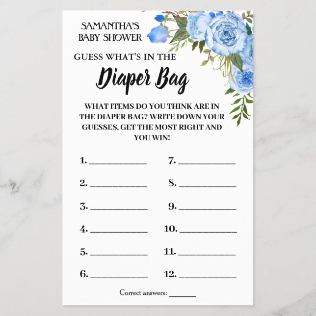 Blau Was ist in der preisgekrönten Taschenduschkar Flyer (Vorne)