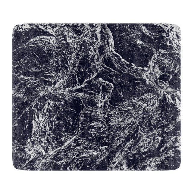 Blau/Weiß Abstrakt Schneidebrett (Vorderseite)