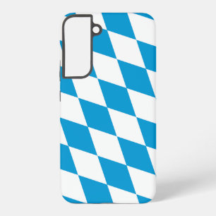 Blau-Weiß Bayern Diamant Flaggenmuster Samsung Galaxy Hülle