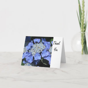 Blau-Weiß-Blume Danke-Karte Feiertagskarte
