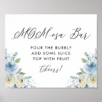 Blau-Weiß-Blume Mama-osa-Bar