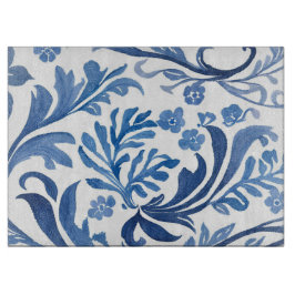 Blau-Weiß-Blumendesign | Chinoiserie Pattern Schneidebrett