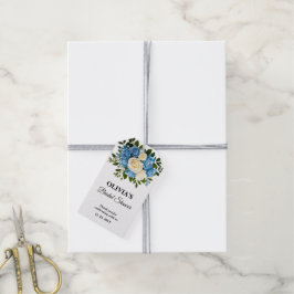 Blau-Weiß-Brautparty Geschenkanhänger