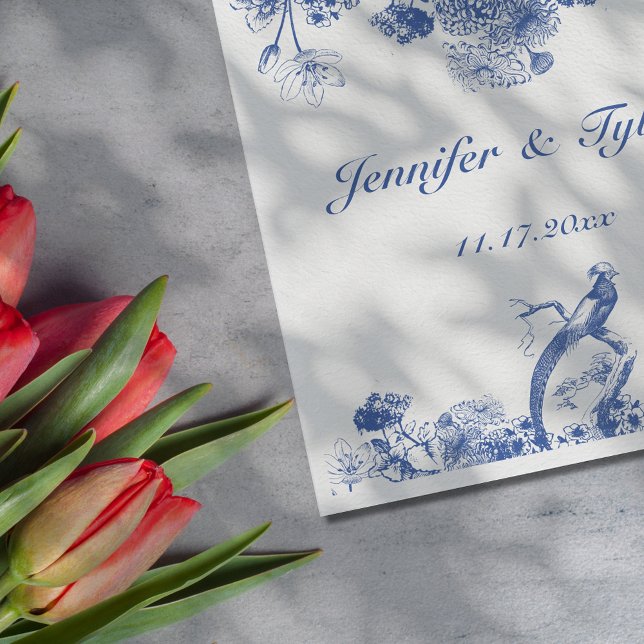 Blau-Weiß-China Muster mit Bird Serviette (Von Creator hochgeladen)