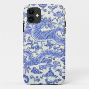 Blau-Weiß-Chinesischer Orientalischer Drache Case-Mate iPhone Hülle