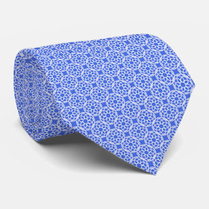 Blau-weiß geometrisches nahtloses Muster Krawatte