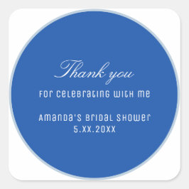 Blau-Weiß-Geschenk Quadratischer Aufkleber