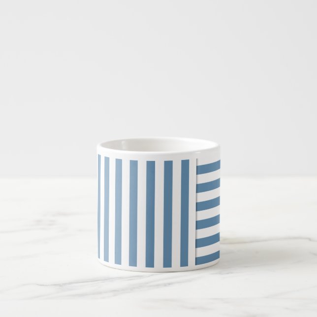blau weiß gestreift espressotasse (Vorderseite)