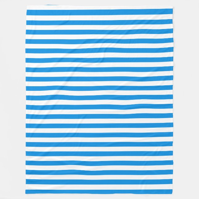 Blau weiß gestreifte elegante Vorlage Modisch Fleecedecke (Vorderseite)