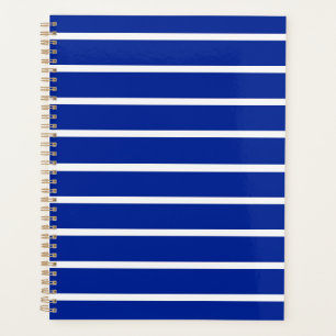 Blau-weiß gestreiftes Design Planer