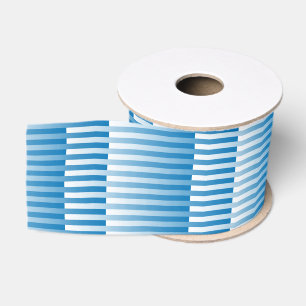Blau-weiß gestreiftes Muster Ripsband