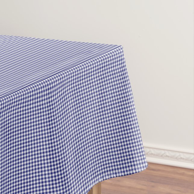 Blau-weiß Gingham-52 x 70 COTTON TABLE CLOTH Tischdecke (Beispiel)