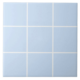 Blau Weiß Gitterlinienmuster Fliese