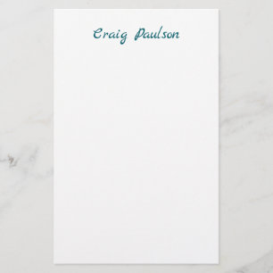 Blau Weiß Ihr Name Einzigartig Minimalistisch Briefpapier