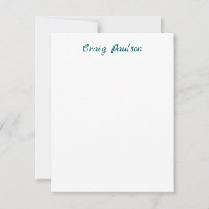 Blau Weiß Ihr Name Einzigartig Minimalistisch RSVP Karte