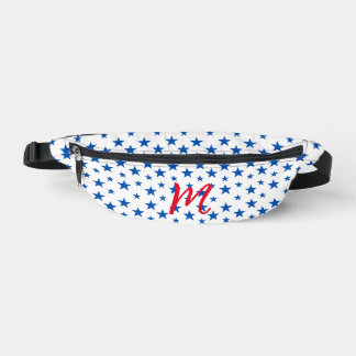 Blau-Weiß-individualisierbares Sternmuster Bauchtasche