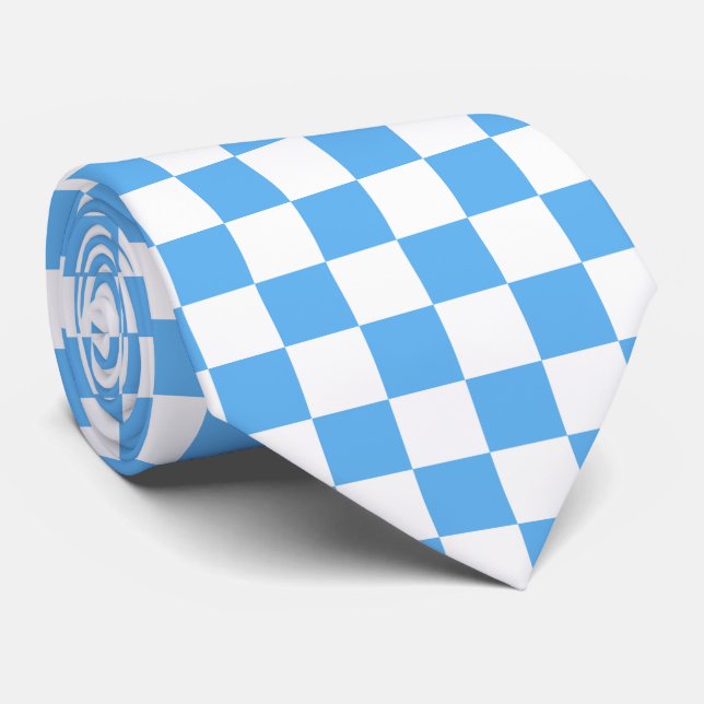 Blau weiß kariert krawatte (Gerollt)