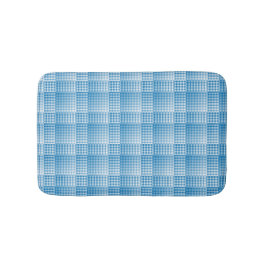 Blau Weiß Karo abstraktes Muster Badematte