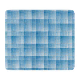 Blau Weiß Karo abstraktes Muster Schneidebrett