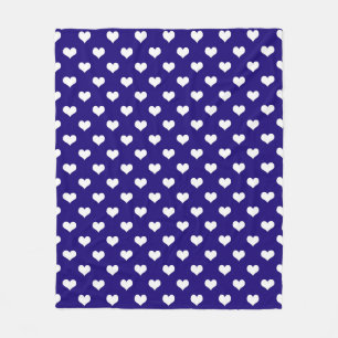 Blau Weiß Liebe Herz Muster Design Fleecedecke
