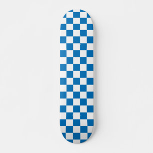 Blau-Weiß-Muster der Prüfpappe Skateboard