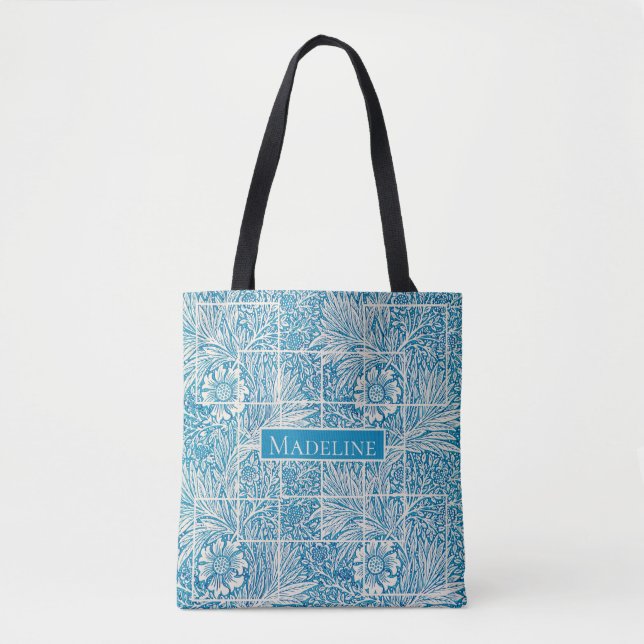 Blau-Weiß-Muster für Vintage Blumen (Vorderseite)