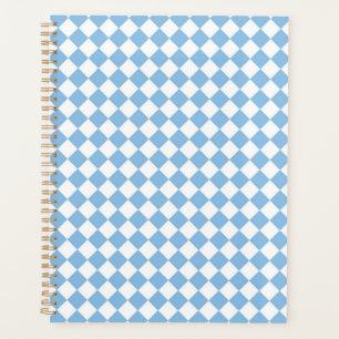 Blau-Weiß-Schachbrett-Muster Planer